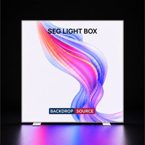 LEDバックライトSEGファブリックディスプレイフレーム - 奥行き120mmアルミプロファイル