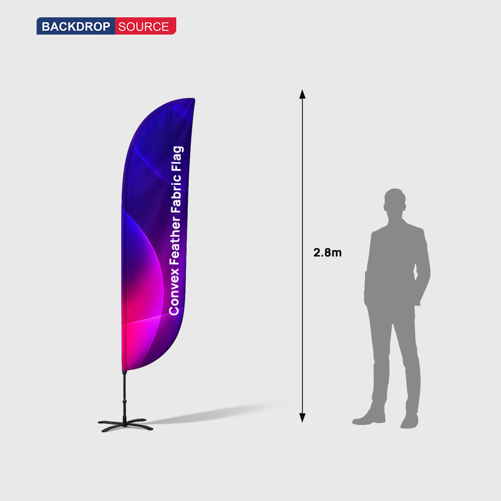 Convex Feather Fabric Flag