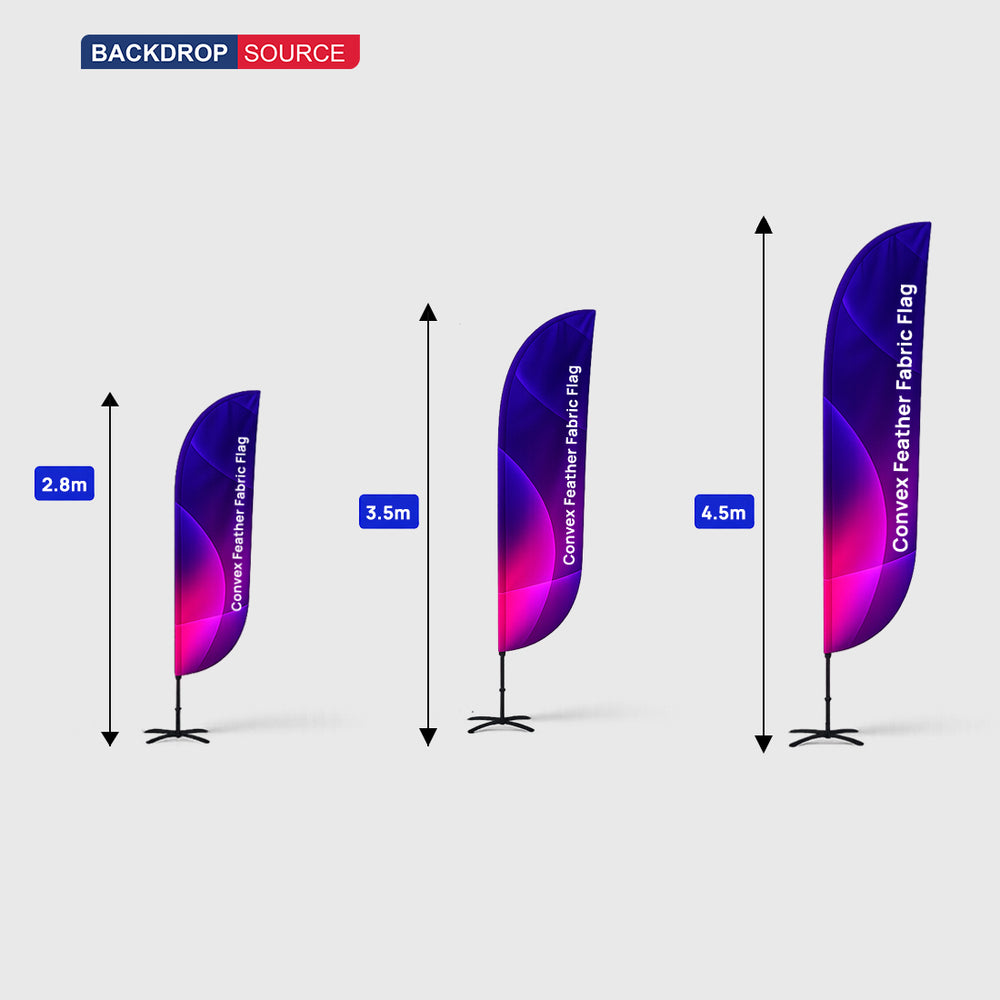 Convex Feather Fabric Flag