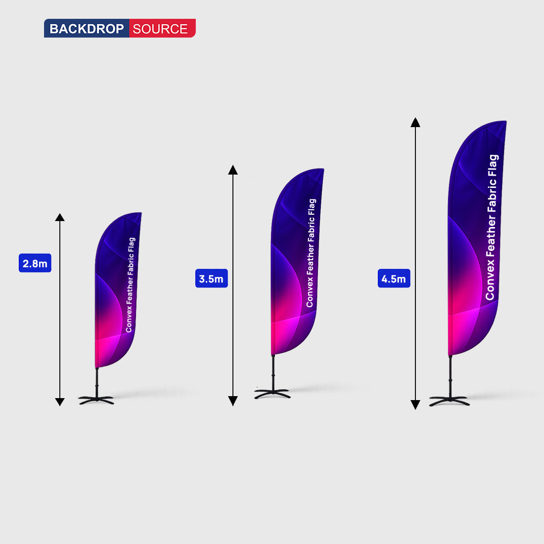 Convex Feather Fabric Flag