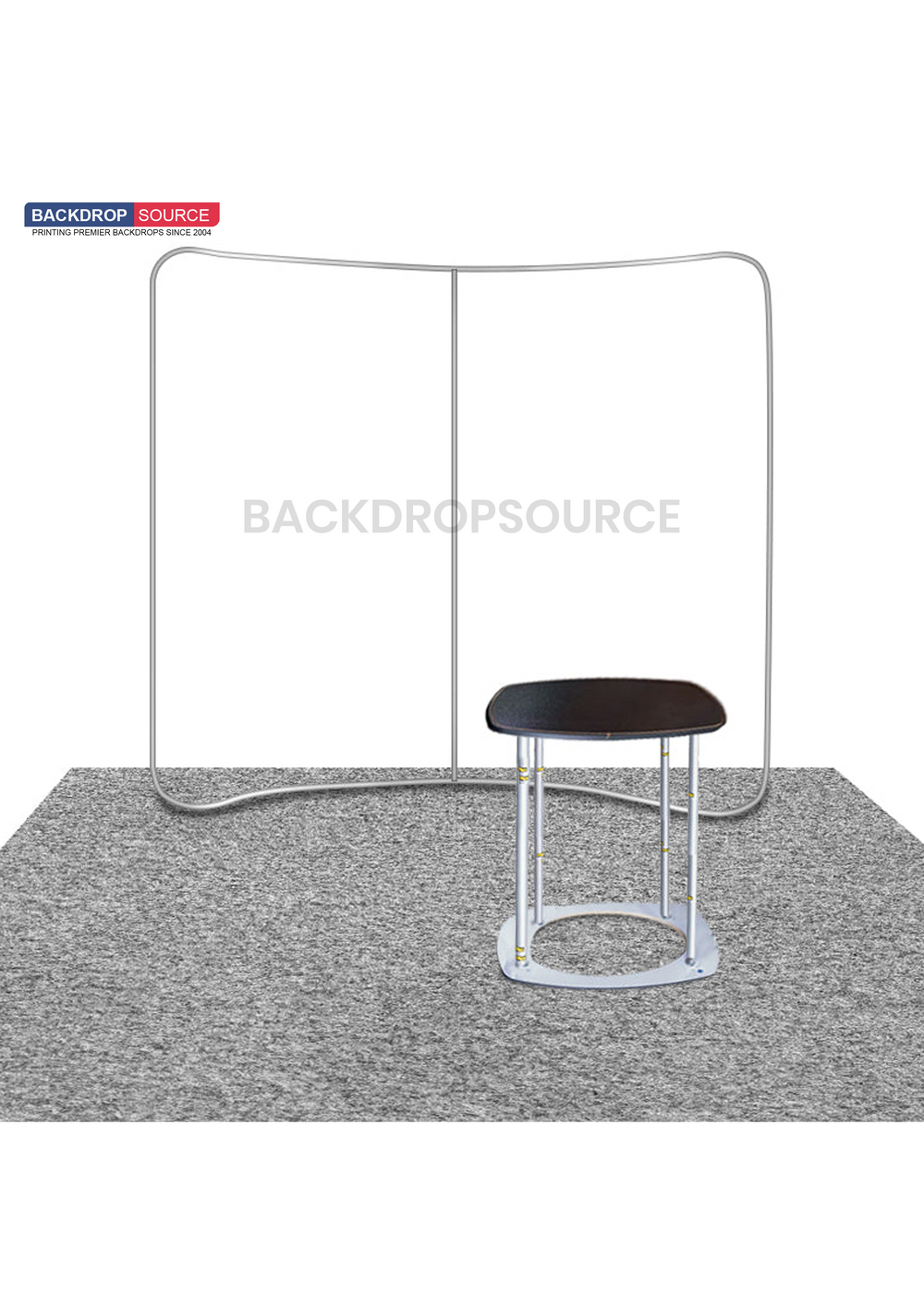 イルームライト付き3m x 3m カーブ展示プロ3-in-1ディスプレイキット