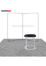 イルームライト付き3m x 3m カーブ展示プロ3-in-1ディスプレイキット