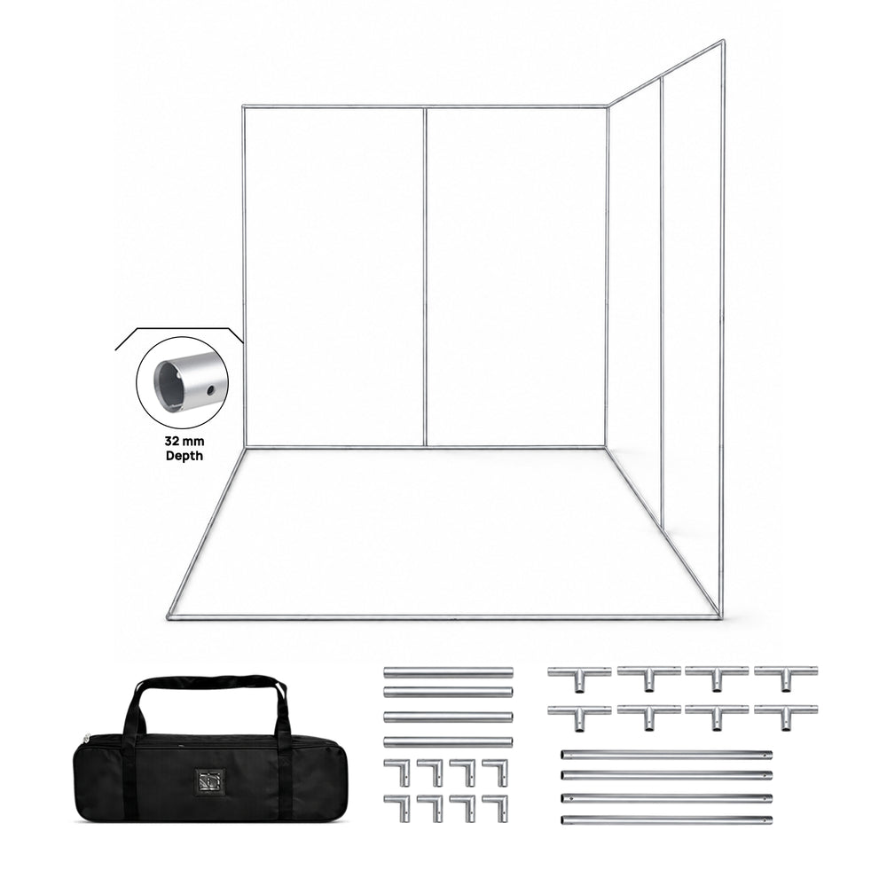 Custom Printed Trade Show Corner Booth (2 Walls)