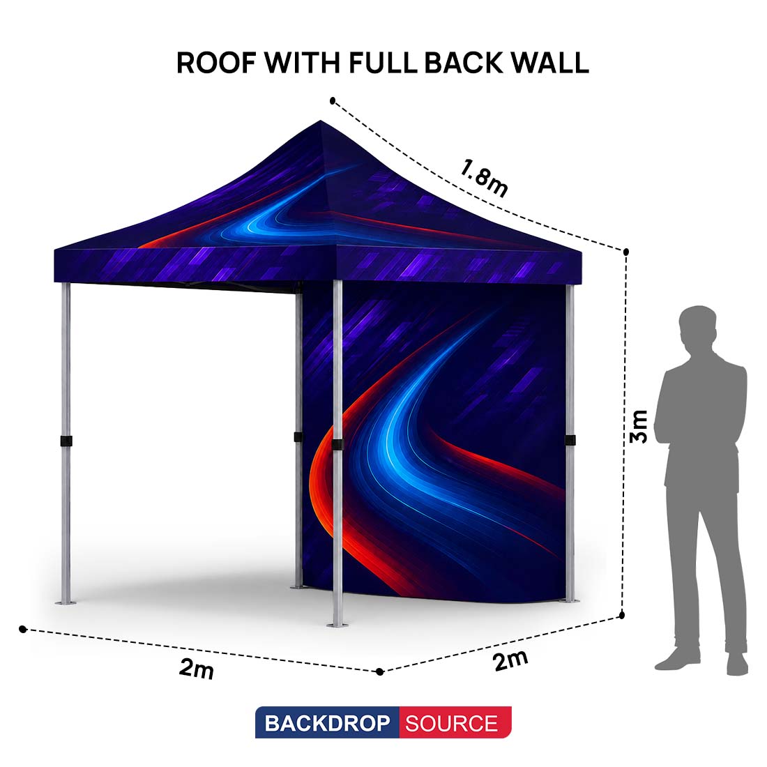 Heavy Duty Fabric Gazebos – (2m W x 3m H)