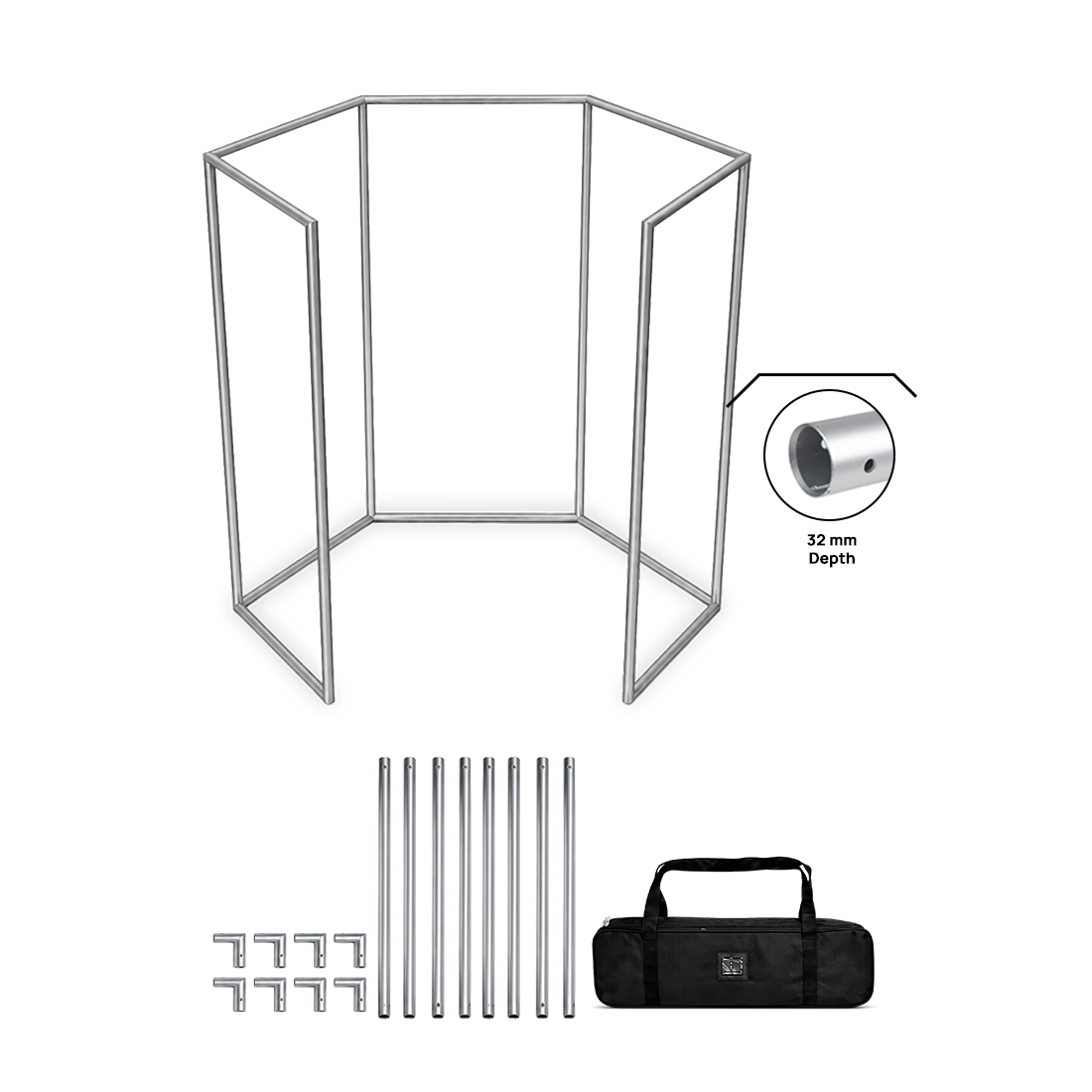 Hexagonal Vogue Booth Enclosure