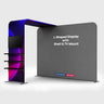 Portable L-Shaped Fabric Display with Shelf & TV Mount