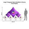 Large Triangular Fabric GeoMetrix Pop Up Grid Display