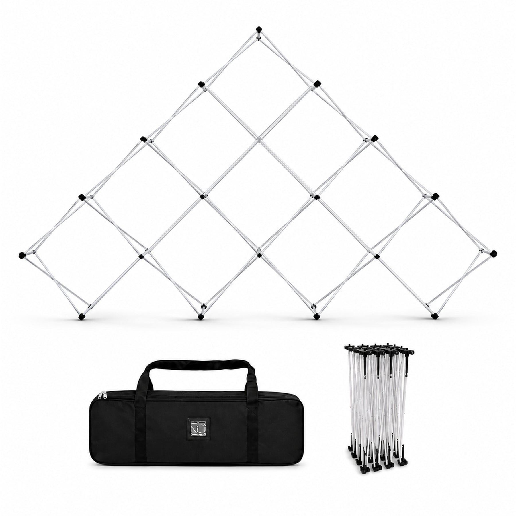 Large Triangular Fabric GeoMetrix Pop Up Grid Display