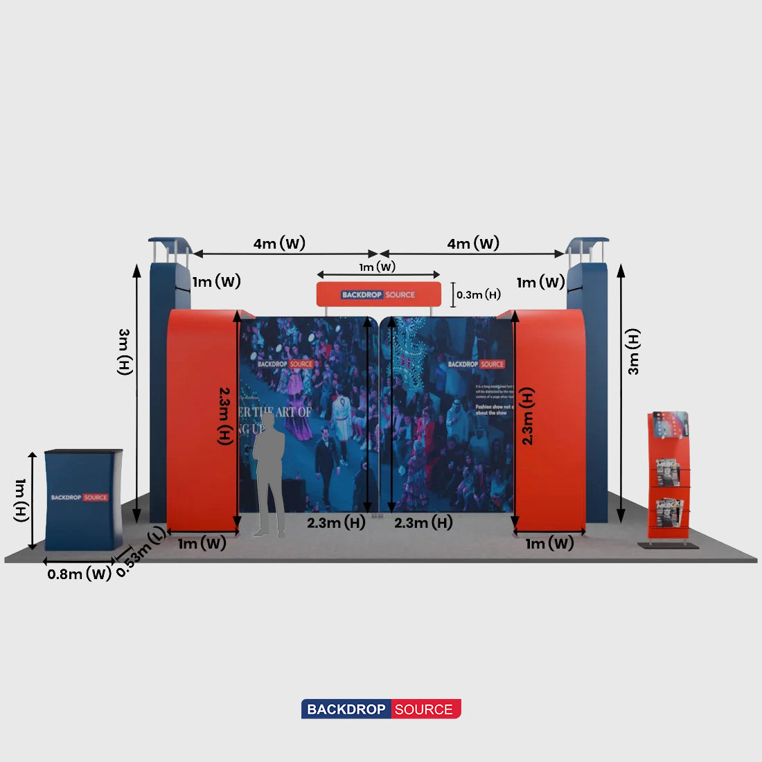 モジュール式ブースキット 6m x 6m - モデル04