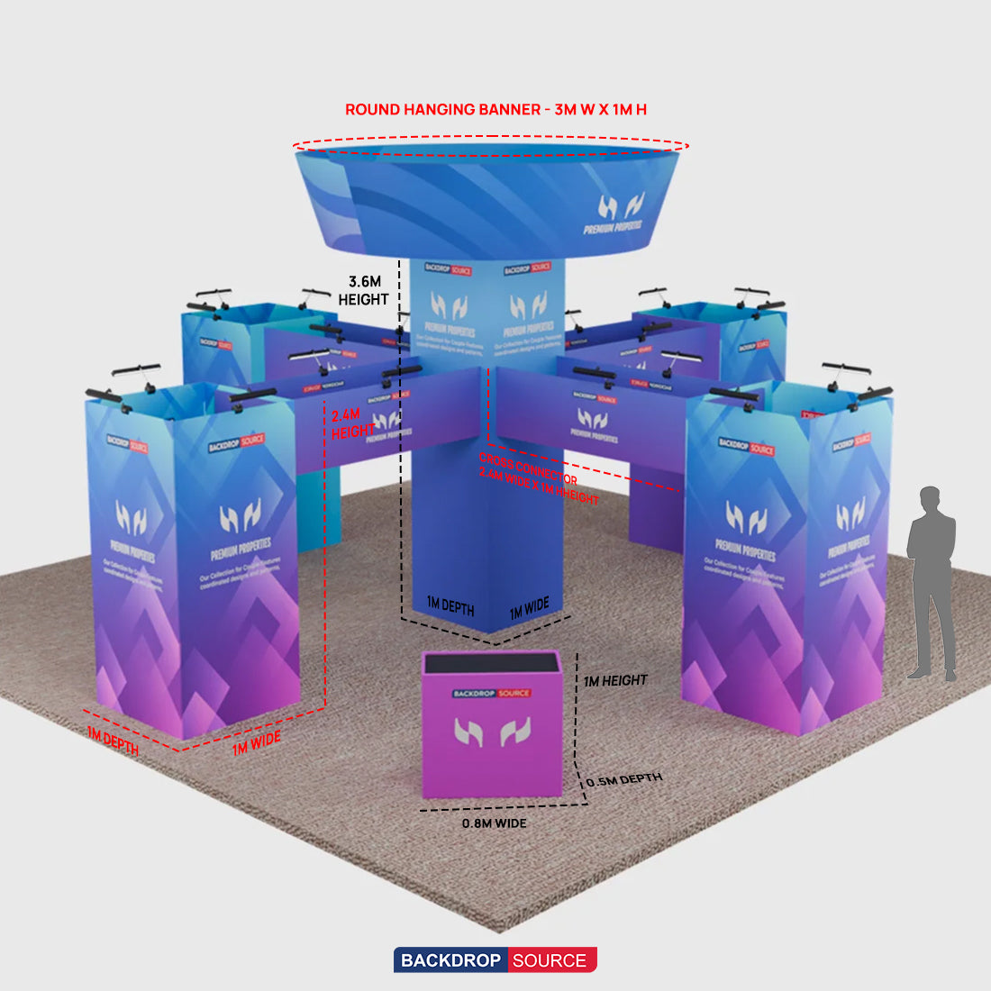 Modular Booth Kits 9m x 9m - Model 1