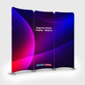 2x2m Magnetic Fabric Booth Wall with 3 Curved Panels