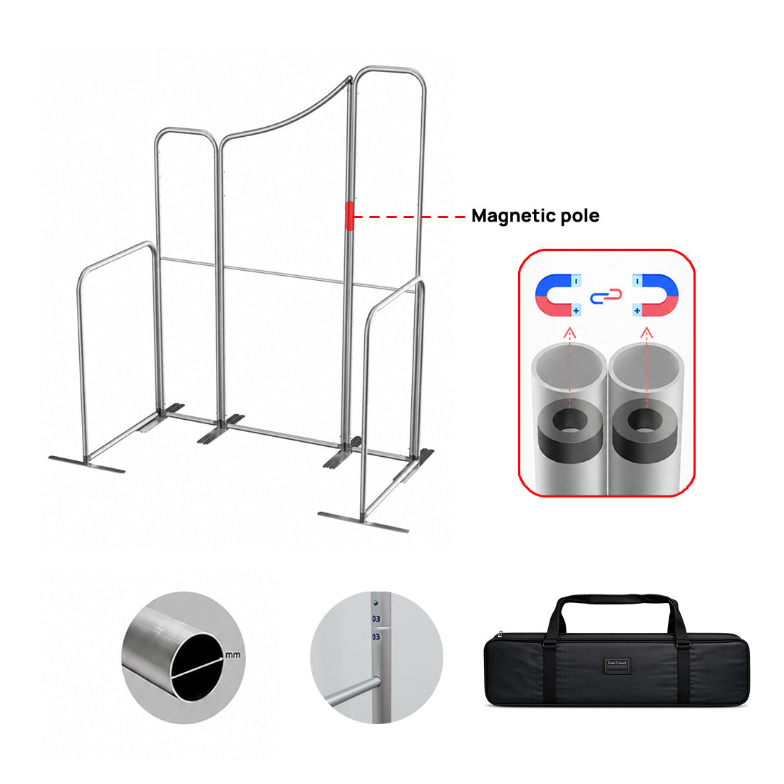 Magnetic Fabric Booth Display - Model 3 (2m x 2m)
