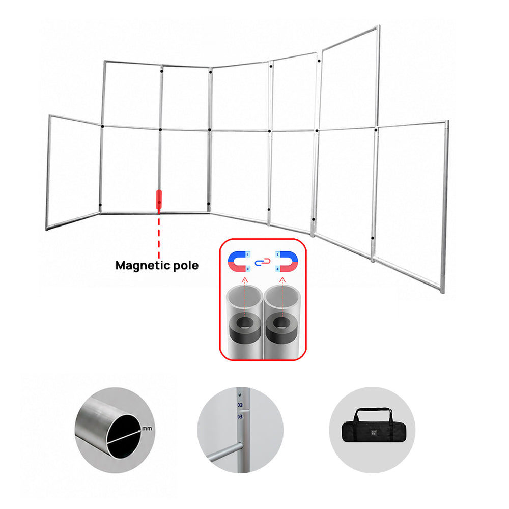 Fabric Magnetic Partition Display – 7 Panel