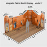 6x6m Magnetic Fabric Booth Wall with Mixed Curved & Angled Panels