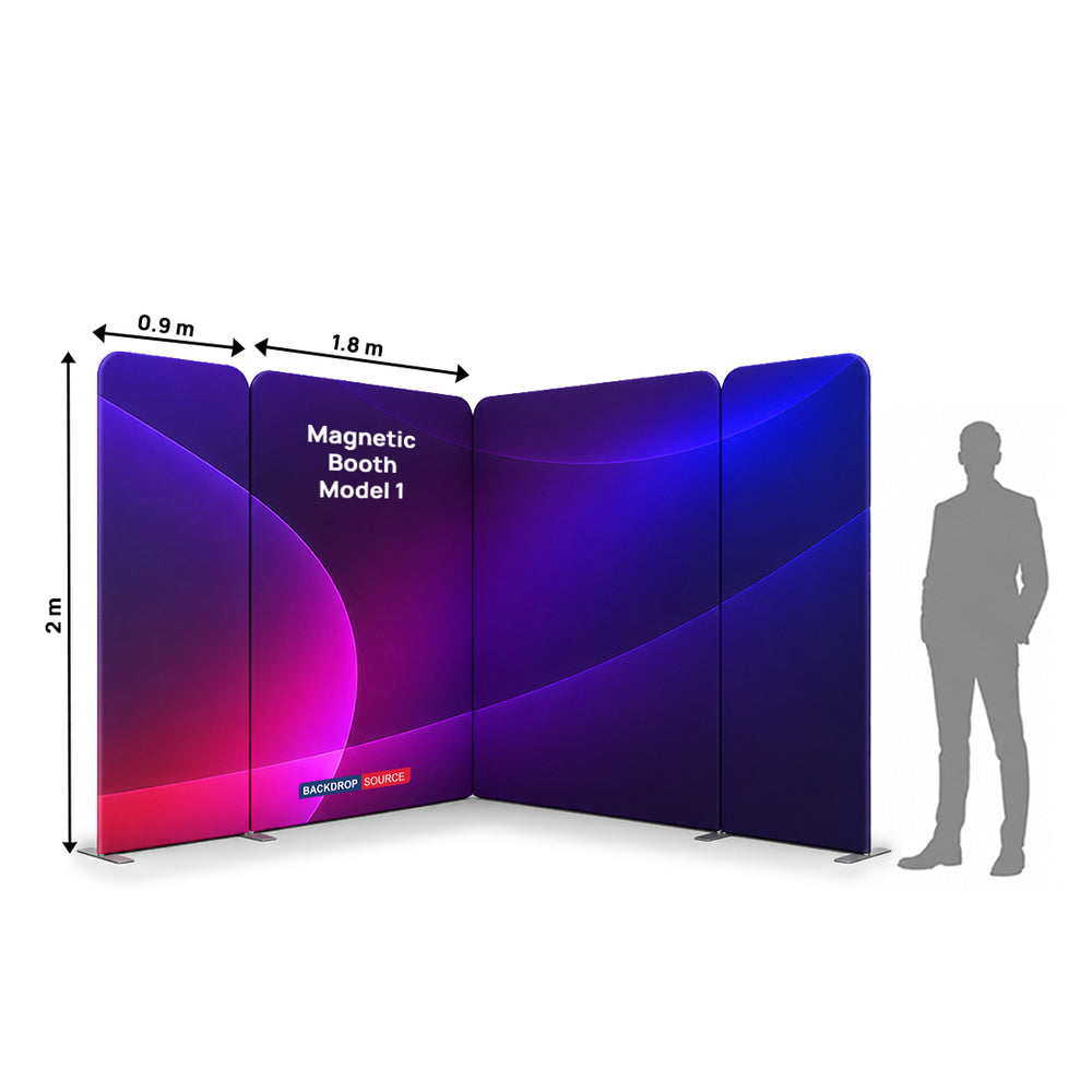 Magnetic Fabric Booth Display - Model 1 (3m x 3m)