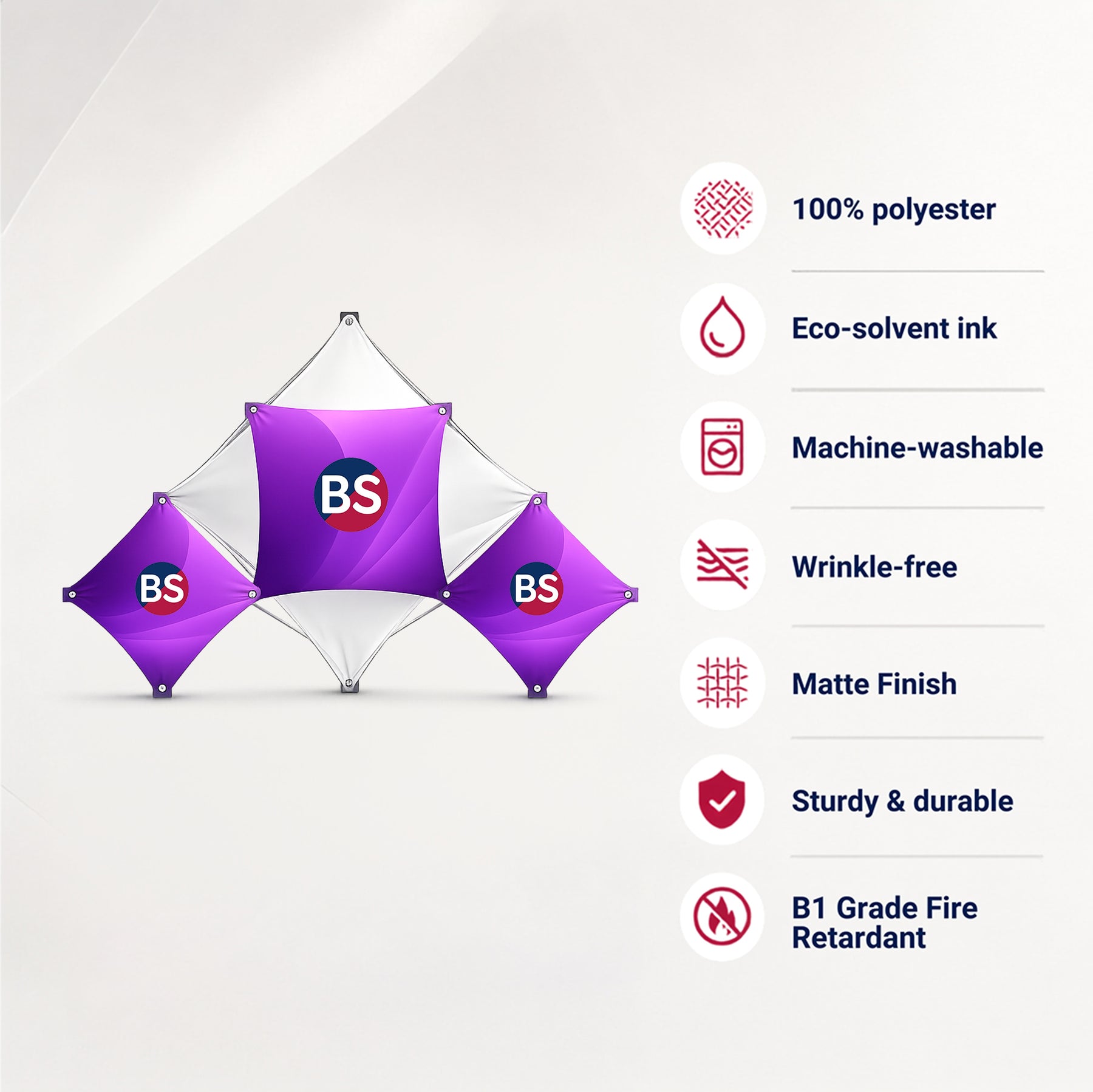 Medium Triangular Fabric GeoMetrix Pop Up Grid Display