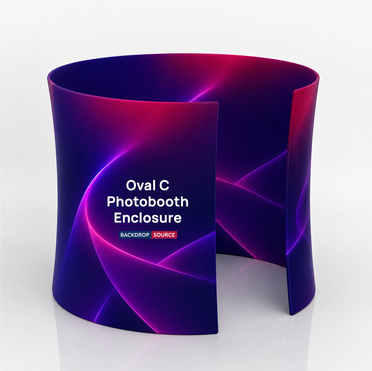 楕円形Cフォトブースエンクロージャ