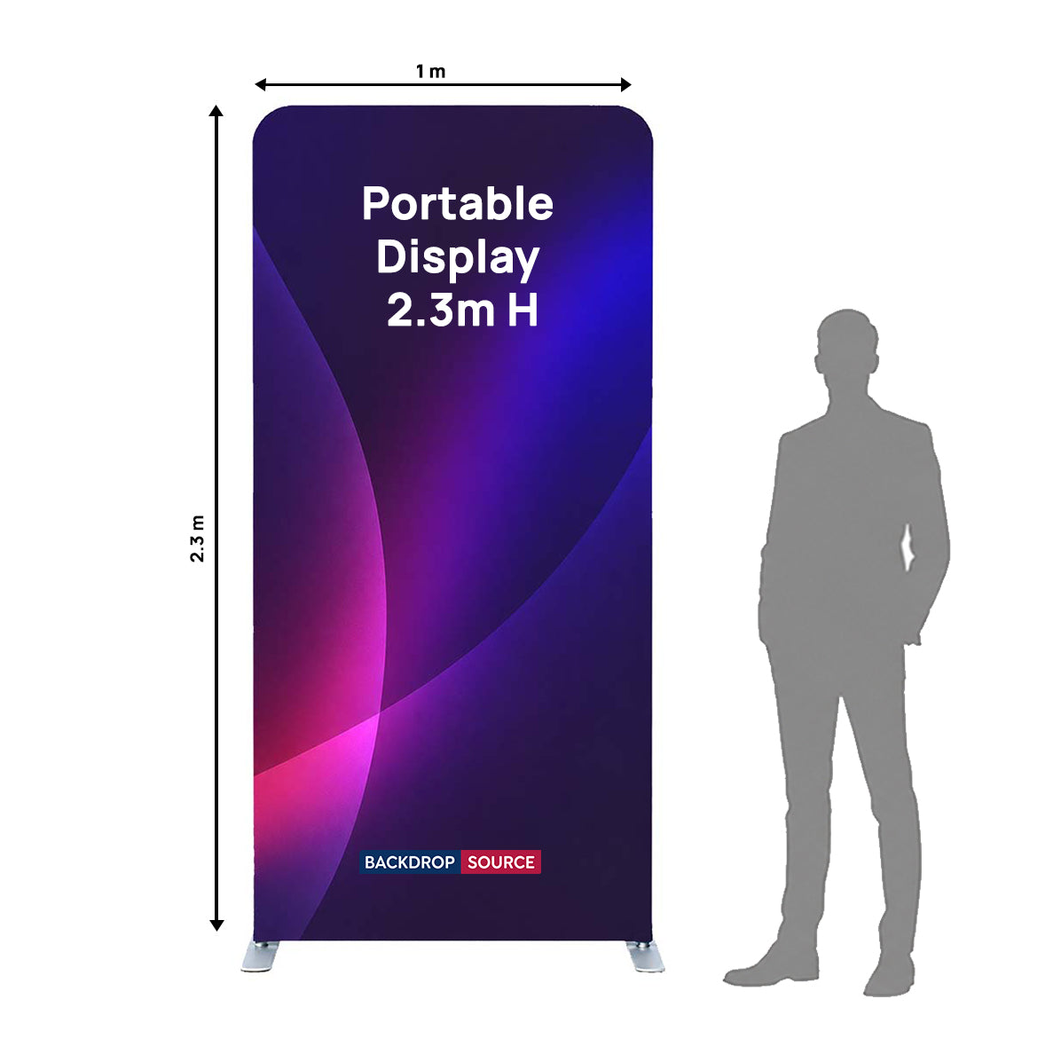 Portable  2.3m H High Fabric Exhibit Display