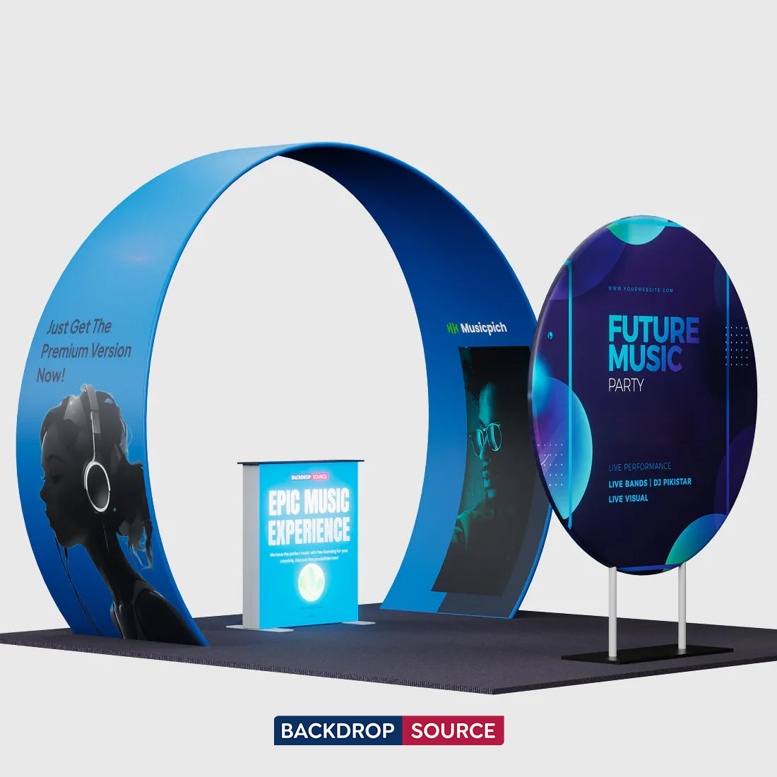 Portable Exhibit Display 3m x 3m - Model 33