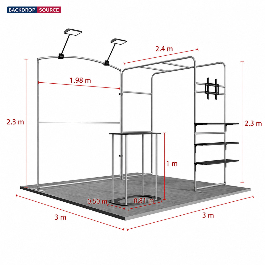 Portable Exhibit Display 3m x 3m - Model 37