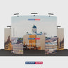6x3m Booth Kit with Wave Backwall & Curved Gate Arch