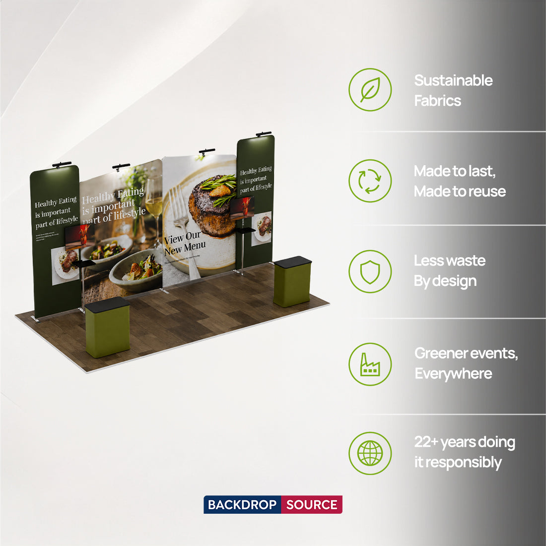 Portable Exhibit Display 6m x 3m - Model 1