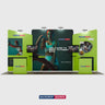 6x3m Booth Kit with Straight Centre Wall & Inclined Side Walls