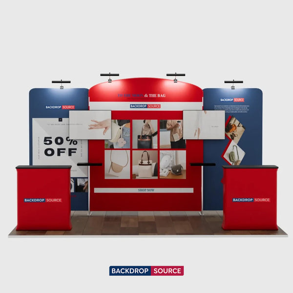 ポータブル展示ディスプレイ 6m x 3m - モデル7