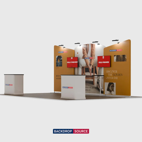 ポータブル展示ディスプレイ 6m x 3m - モデル8