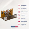 6x3m Booth Kit with Curved Centre Wall & Inclined Side Walls