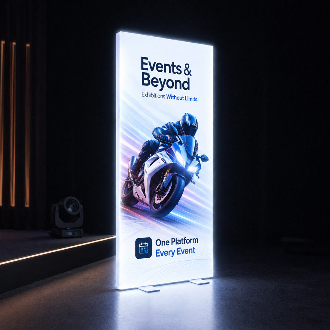 SEG Frameless Fabric Led Light Box Display - 0.85m W x  2m H