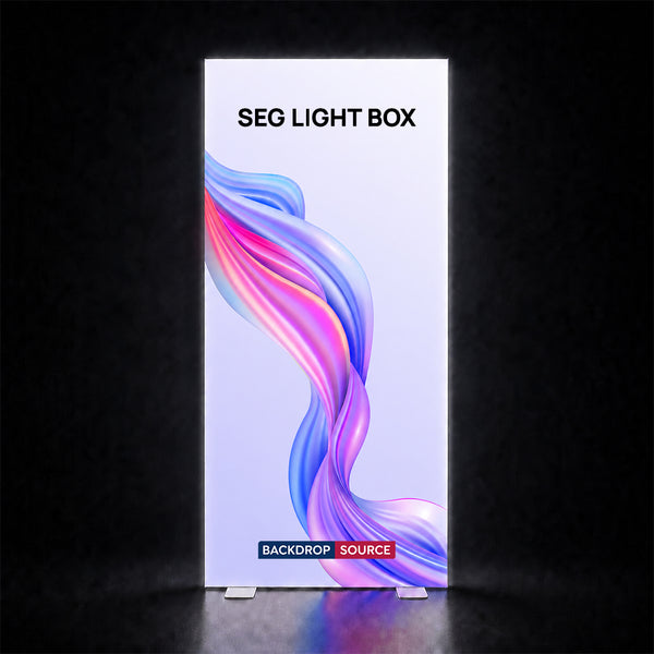 SEG フレームレス ファブリック LED ライトボックス ディスプレイ - 幅 0.85m x 高さ 2m
