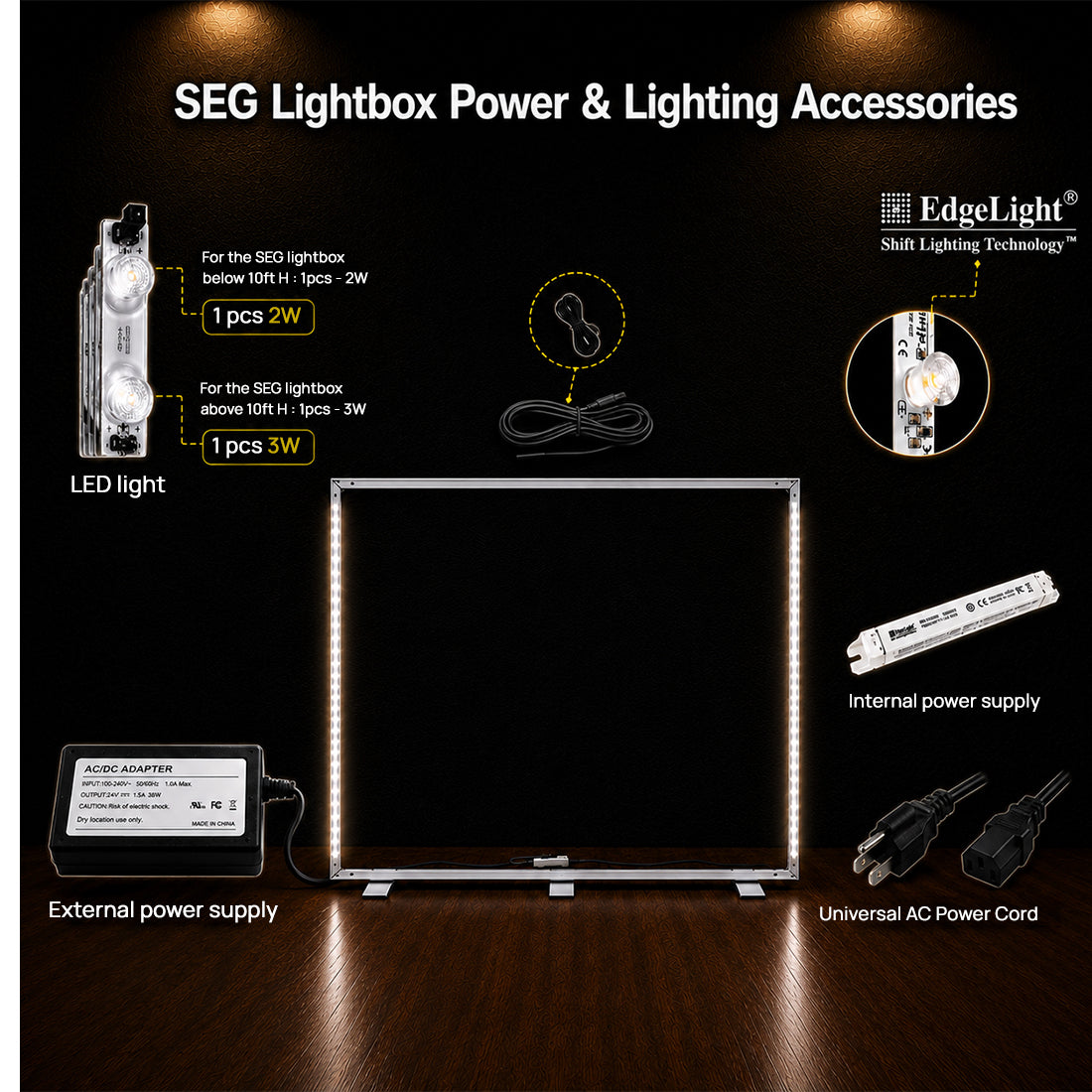 SEG Frameless Fabric Led Light Box Display - 80mm Depth Aluminum Profile