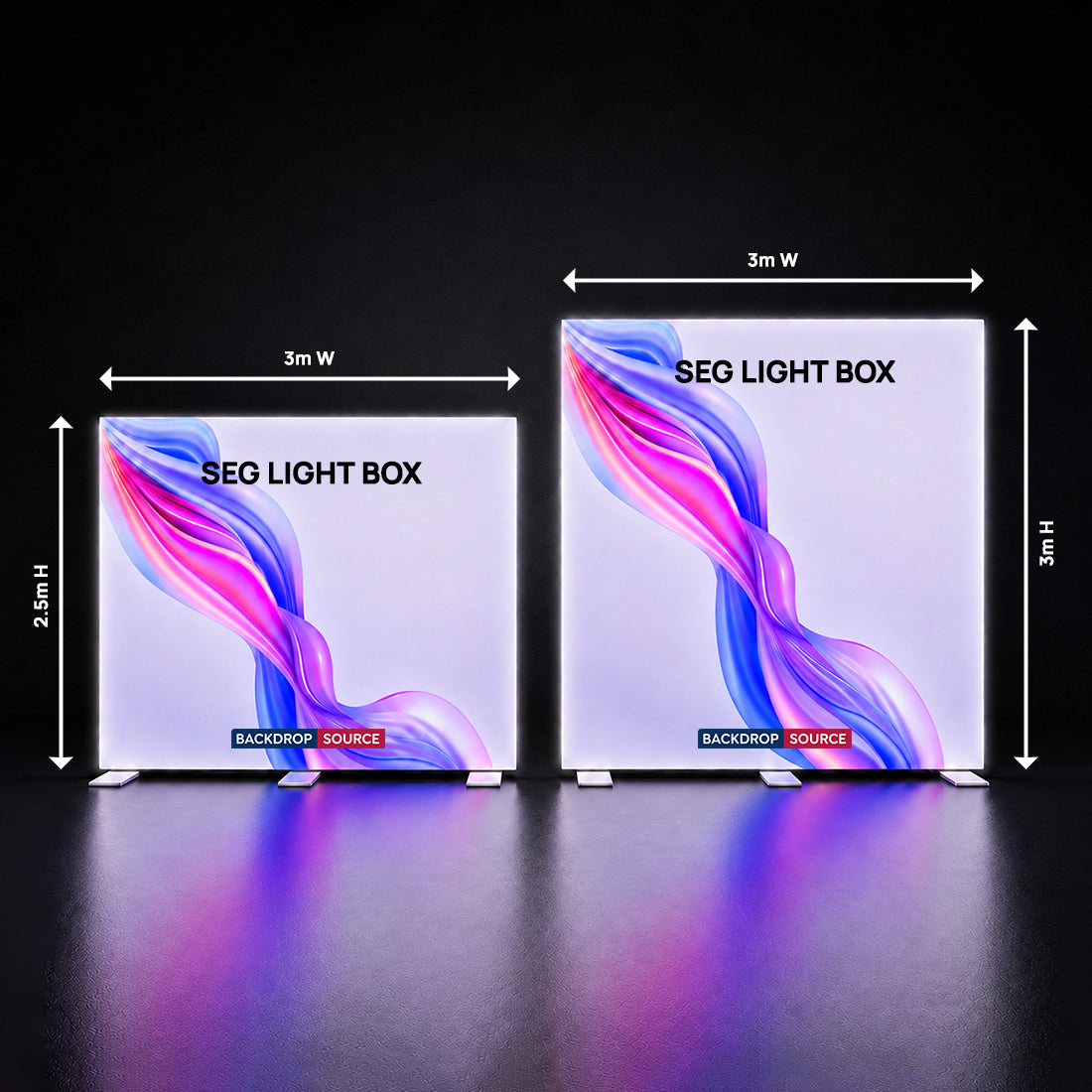 SEG Frameless Fabric Led Light Box Display - 80mm Depth Aluminum Profile