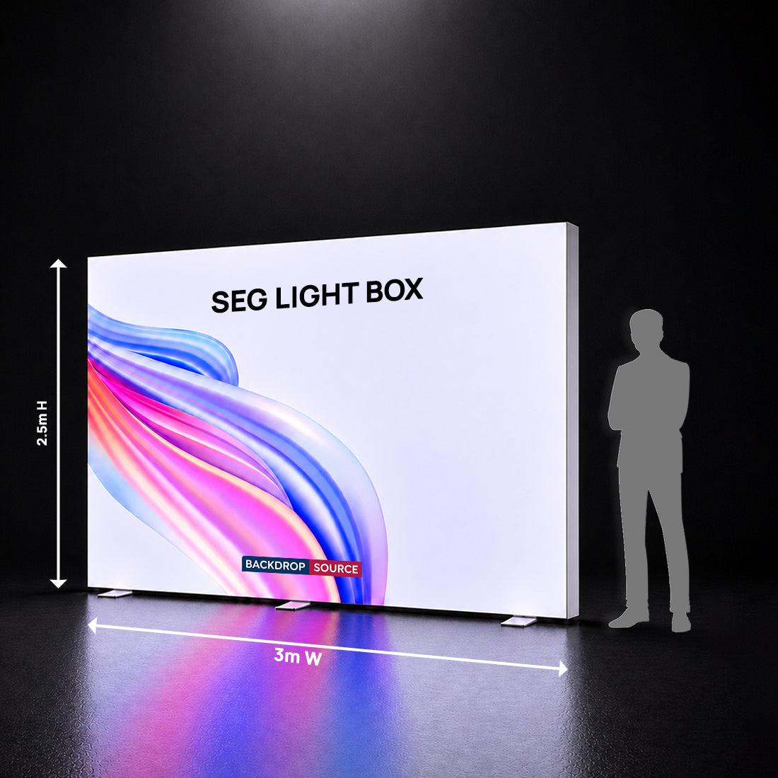 SEG Frameless Fabric Led Light Box Display - 80mm Depth Aluminum Profile