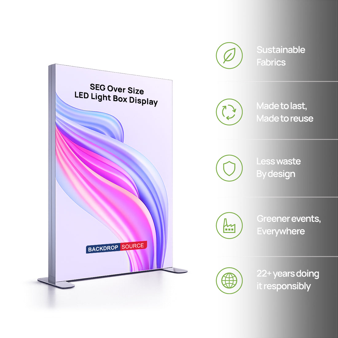 SEG Over Size Light Box Display - 3m W x 4m H