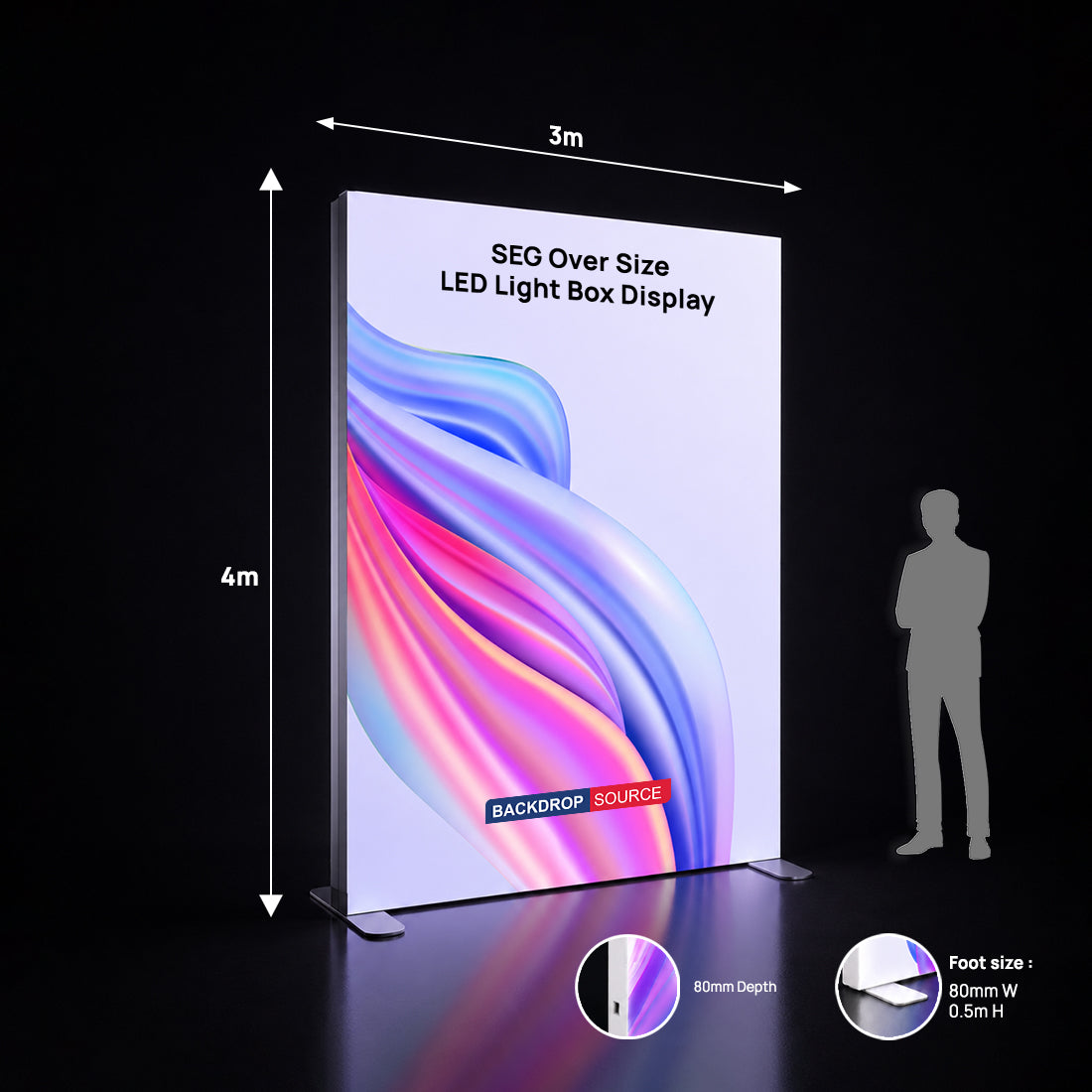SEG Over Size Light Box Display - 3m W x 4m H