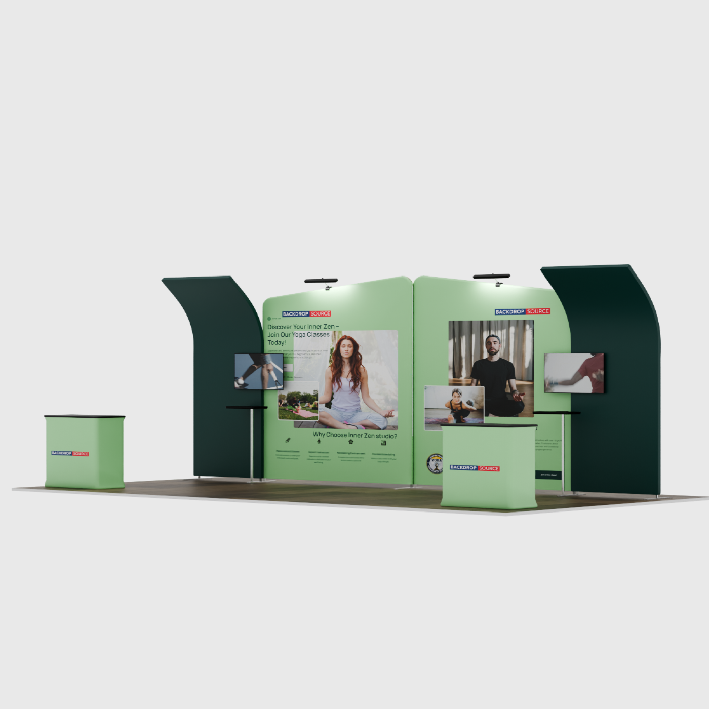 ポータブル展示ディスプレイ 6m x 3m - モデル3