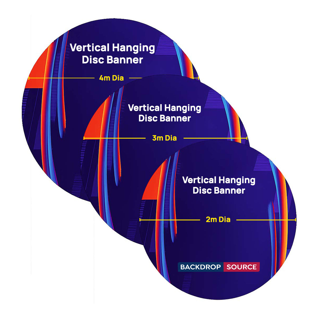 Vertical Hanging Disc Banner