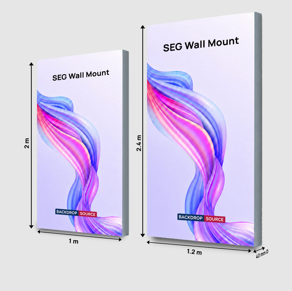 Wall-Mounted SEG Fabric display - 40mm Depth