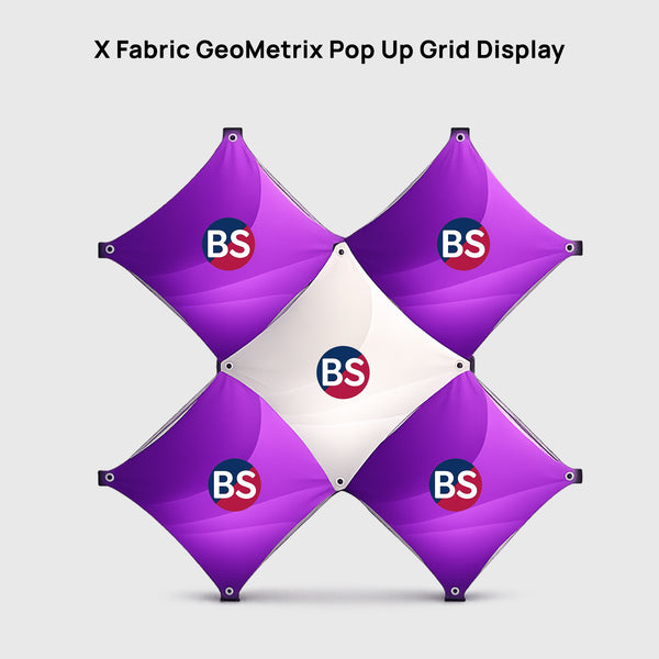 X Fabric GeoMetrix Pop Up Grid Display