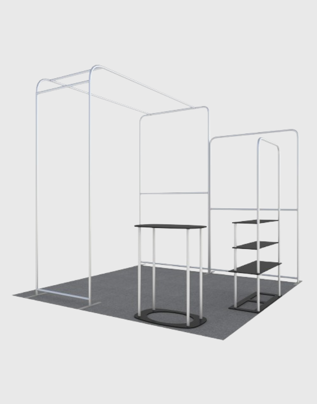 ポータブル展示ディスプレイ 3m x 3m - モデル15