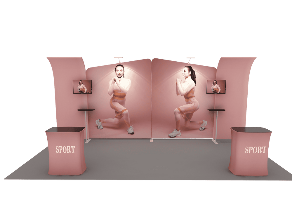 ポータブル展示ディスプレイ 6m x 3m - モデル3