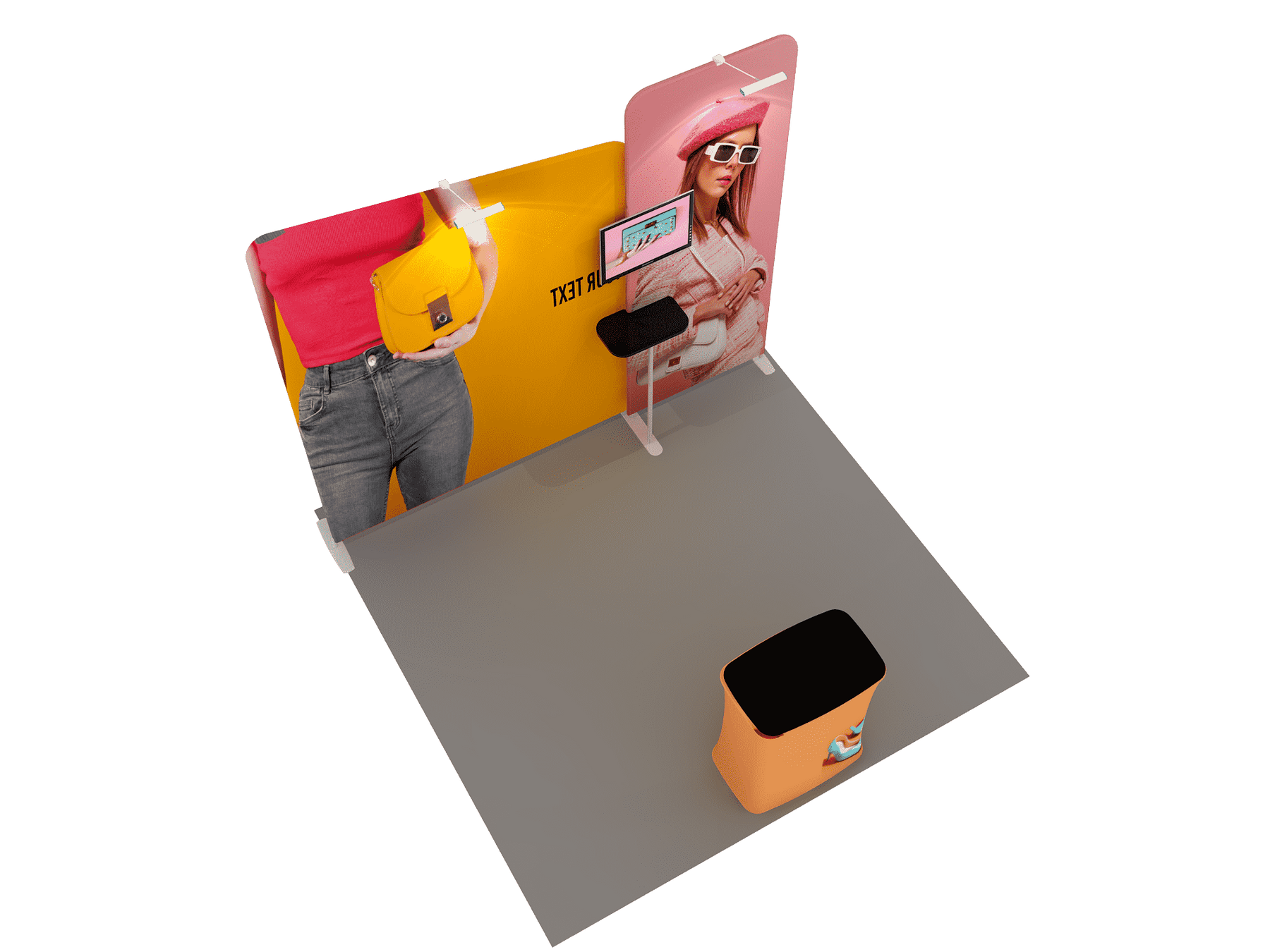 ポータブル展示ディスプレイ 3m x 3m - モデル7